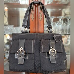 Rare Coach Soho Signature Pocket Tote Satchel